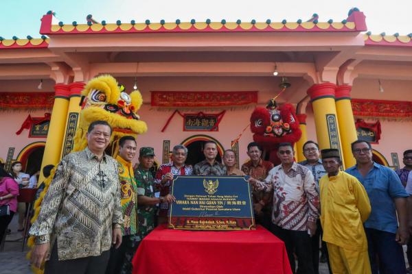 Resmikan Vihara Nan Hai Guan Yin,Musa Rajekshah Harapkan SelainBeribadah Bisa Jadi TempatWisata