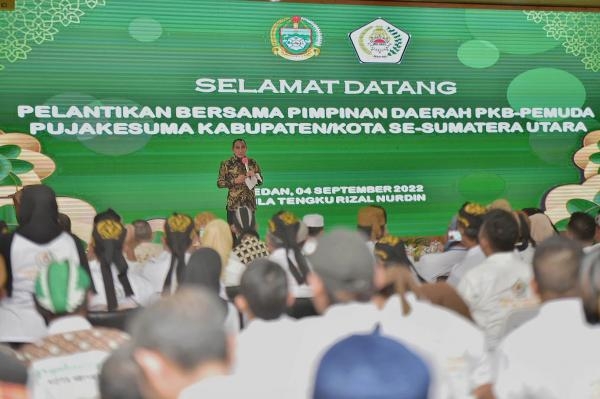 Lantik Pemuda Pujakesuma Kabupaten/Kota se-Sumut, Edy Rahmayadi Minta Pujakesuma Tidak Terpecah Belah