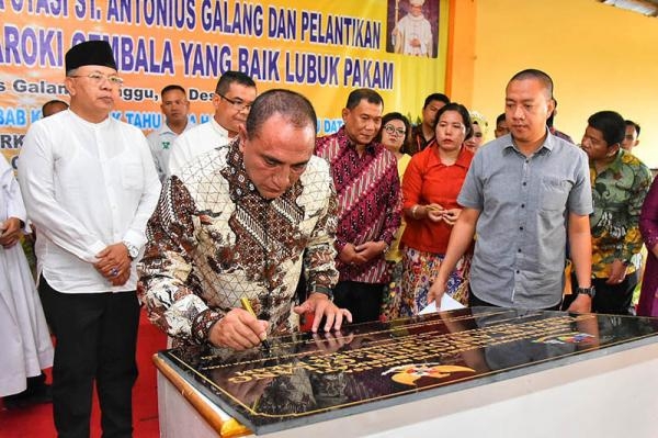 Hadiri Pesta Pemberkatan Gereja Edy Rahmayadi: Kerukunan Harus Diajarkan Sejak Dini