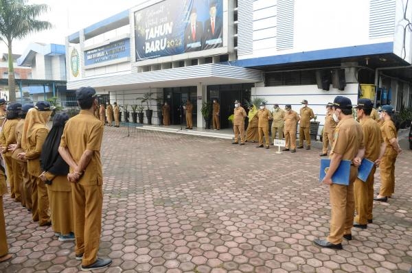 Pemprov Sumut Mulai Gelar Apel di 2022, Aparatur Diingatkan untuk Jaga Potensi dan Kompetensi