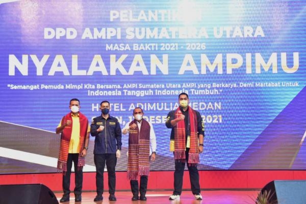 Hadiri Pelantikan DPD AMPI Sumut,  Edy Rahmayadi Sebut Pemuda Harus Memiliki Intelektualitas