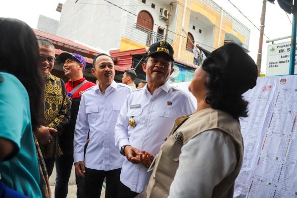 Pj Gubernur Sumut Bersama Forkopimda Pantau Pelaksanaan Pemilu 2024 *Targetkan Partisipasi Pemilih Lebih dari 79%