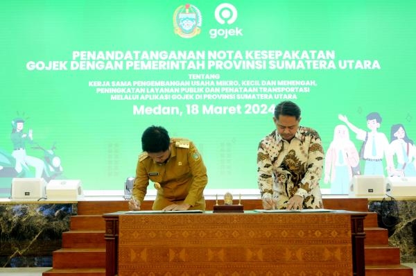 Jalin Kerja Sama dengan PT Goto Gojek Tokopedia, Pj Gubernur Harapkan dapat Kembangkan UMKM Sumut