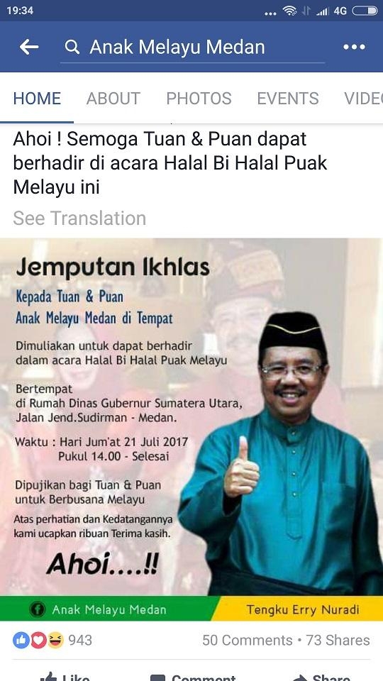 Beredar Pengumuman Hoax Halal Bi Halal Gubsu