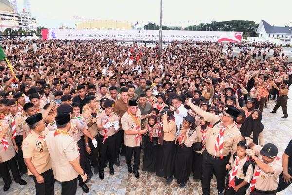 Kembali Hidupkan Pramuka di Sumut, Edy Rahmayadi Dianugerahi Gelar Bapak Pramuka Sumut