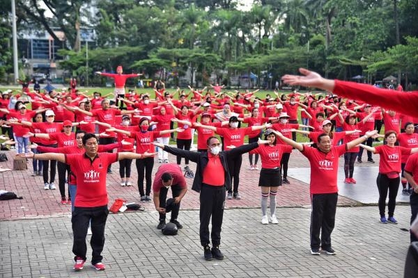  Edy Rahmayadi Bersama Ratusan Masyarakat dan Kader PDI Perjuangan Ikuti Senam Sicita