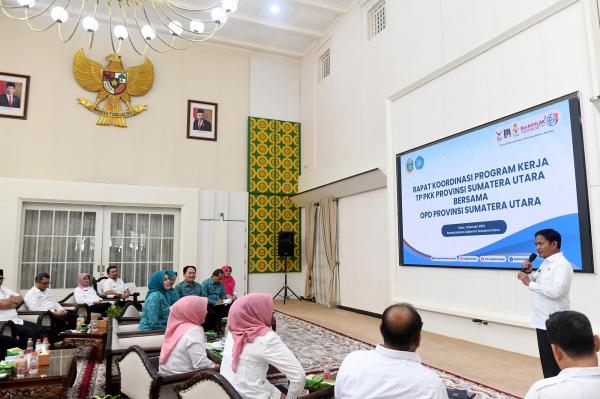 Percepat Capaian Tujuan, Pj Gubernur Sumut Minta Program Kerja OPD dan PKK Disinkronkan