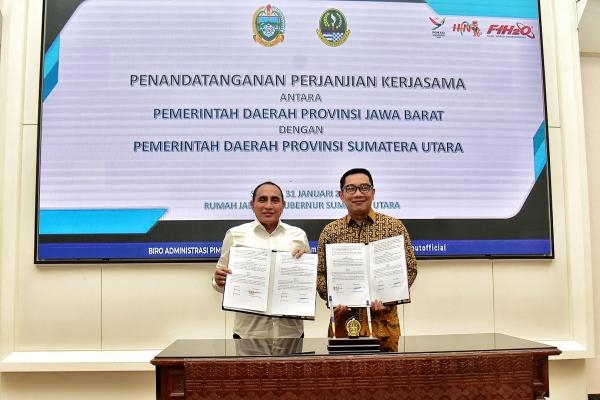 Edy Rahmayadi dan Ridwan Kamil Sepakati Kerja Sama Peningkatan Kualitas Bank Daerah