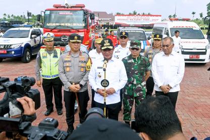 Apel Gelar Pasukan Ketupat Toba 2024 Pj Gubernur Sumut Pastikan Pemerintah Berupaya Ciptakan Mudik Aman, Ceria dan Penuh Makna