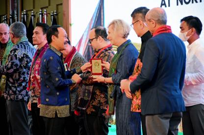 Welcome Dinner Hari Pers Nasional 2023, Sekdaprov Sumut Ajak Tamu Doakan Korban Gempa Turki-Suriah