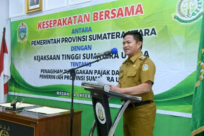  Pemprov dan Kejaksaan Tinggi Sumut Teken Kerja Sama Penagihan Tunggakan Pajak Daerah