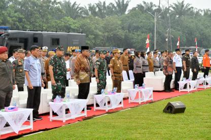 Apel Gelar Pasukan Ops Mantap Brata Toba, Pj Gubernur Sumut Hassanudin Ajak Masyarakat dan Stakeholder Sukseskan Pemilu 2024