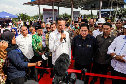 Dampingi Menteri BUMN Resmikan Pabrik Minyak Makan Merah, Musa Rajekshah Minta Lebih Banyak Lagi Pabrik di Sumut