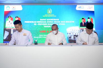 Gubernur Edy Rahmayadi Hadiri Rakor Pendidikan Bersama Dunia Usaha dan Industri se-Sumut