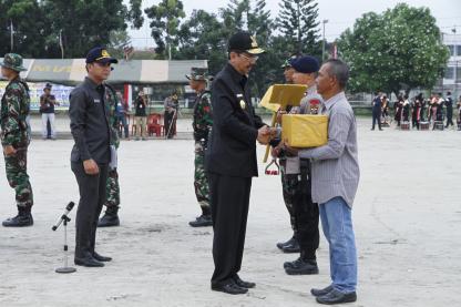 Gubsu Pimpin Apel Bakti Sosial TNI, Polri, dan Pemerintah Daerah Kota Tanjung Balai