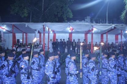 Upacara Taptu dan Pawai Obor Pembangunan Provinsi dalam rangka HUT Kemerdekaan RI ke 73