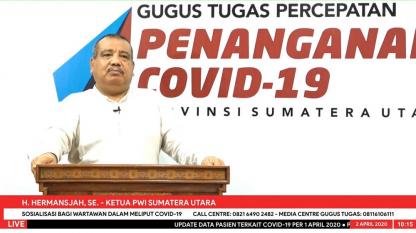 Sosialisasi Bagi Wartawan Dalam Meliput Covid-19 2 April 2020