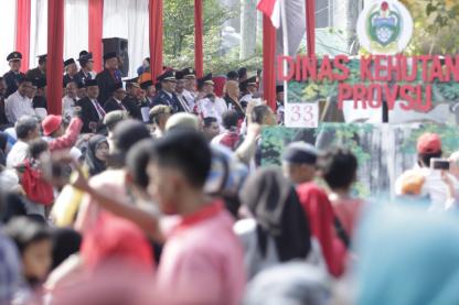 Pawai Pembangunan dalam rangka HUT kemerdekaan RI ke 73 tahun 2018