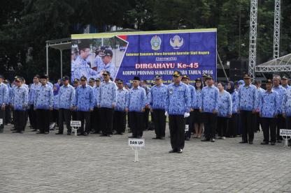 Gubsu Irup Upacara HUT Korpri Ke - 45 Tahun 