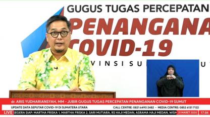 Update Data Seputar Covid-19 Di Sumatera Utara - 31 Maret 2020